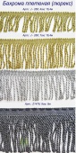бахрома тканевая плетеная люрекс